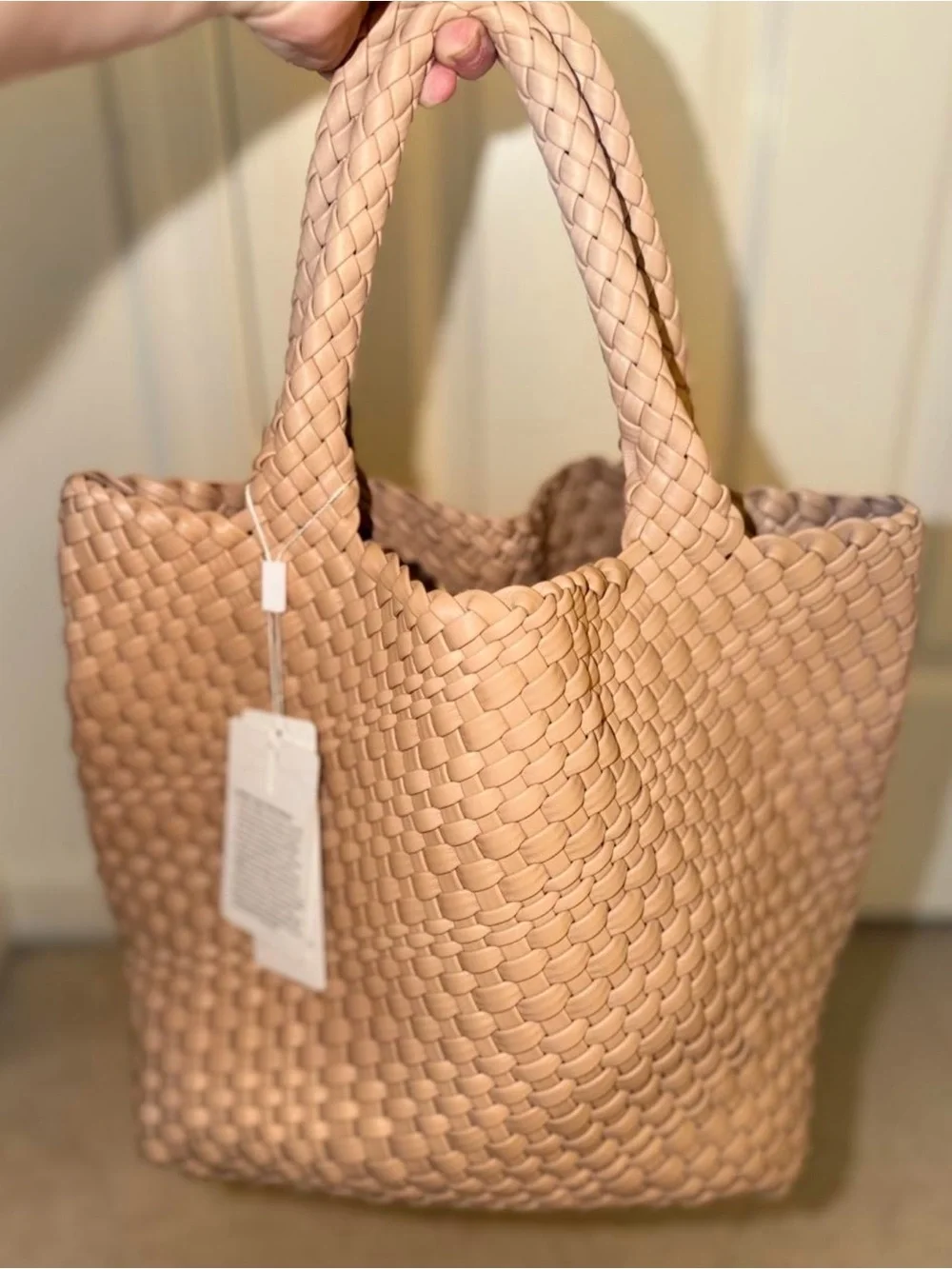 Vegan Leather Hobo Tote Bag